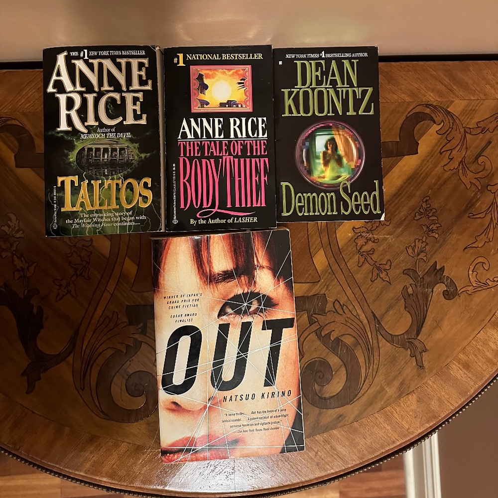 Bundle of Four (4) Fiction Crime/Horror Books, Great Condition
